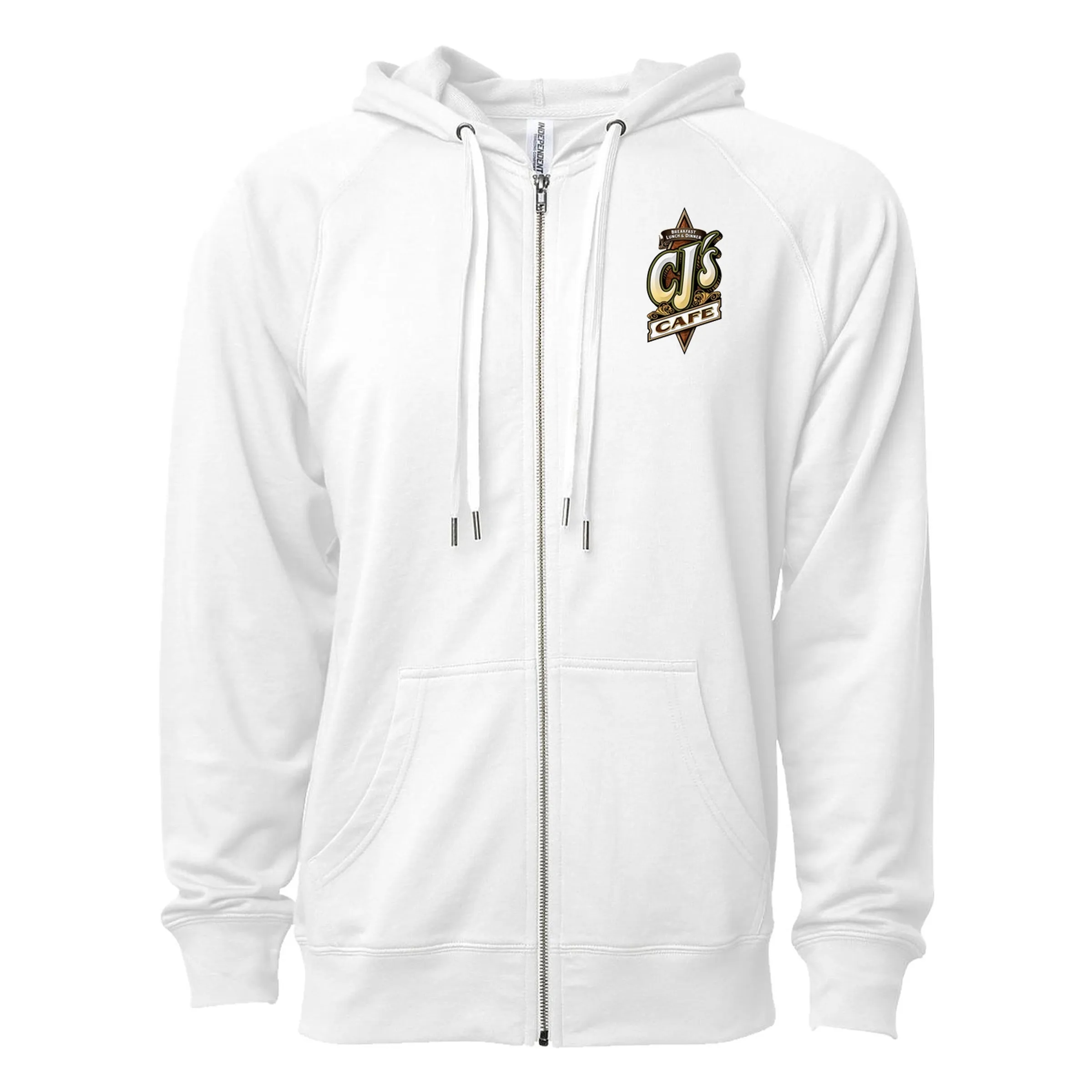 Unisex Lightweight Loopback Terry Zip Hood 19