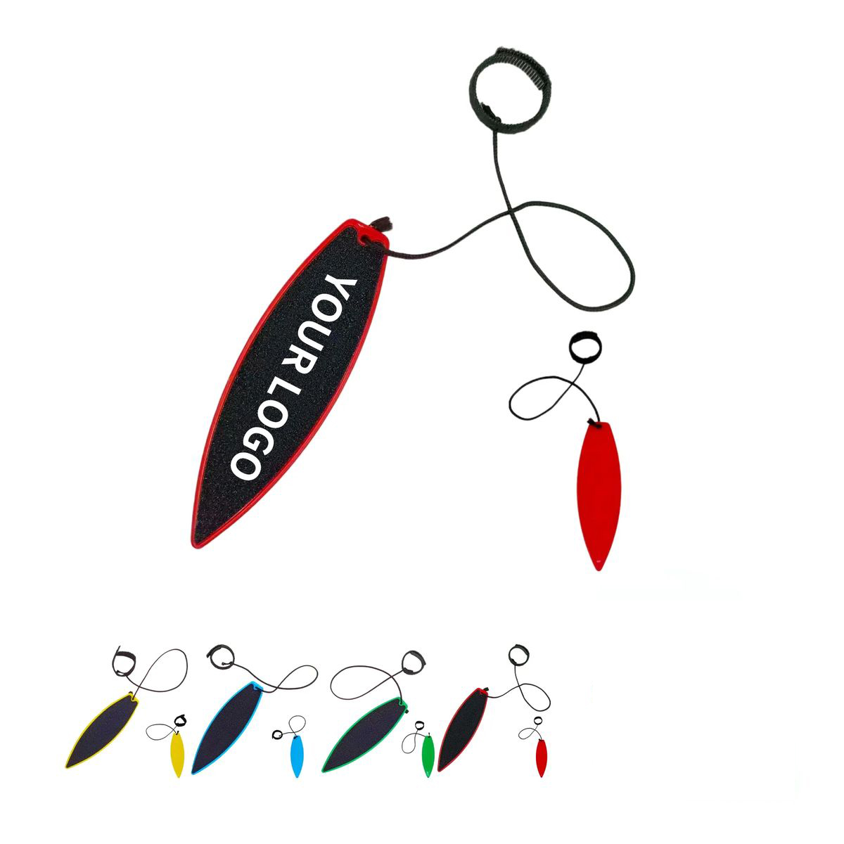 Durable ABS Finger Surfboard with Rope Leash 2