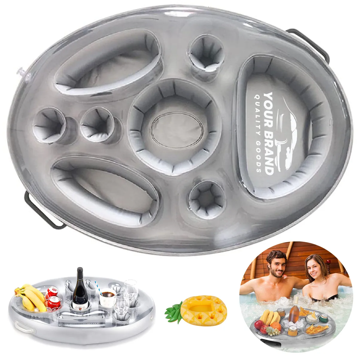 Pools Tub Large Capacity Inflatable Floating Drink Holder 5
