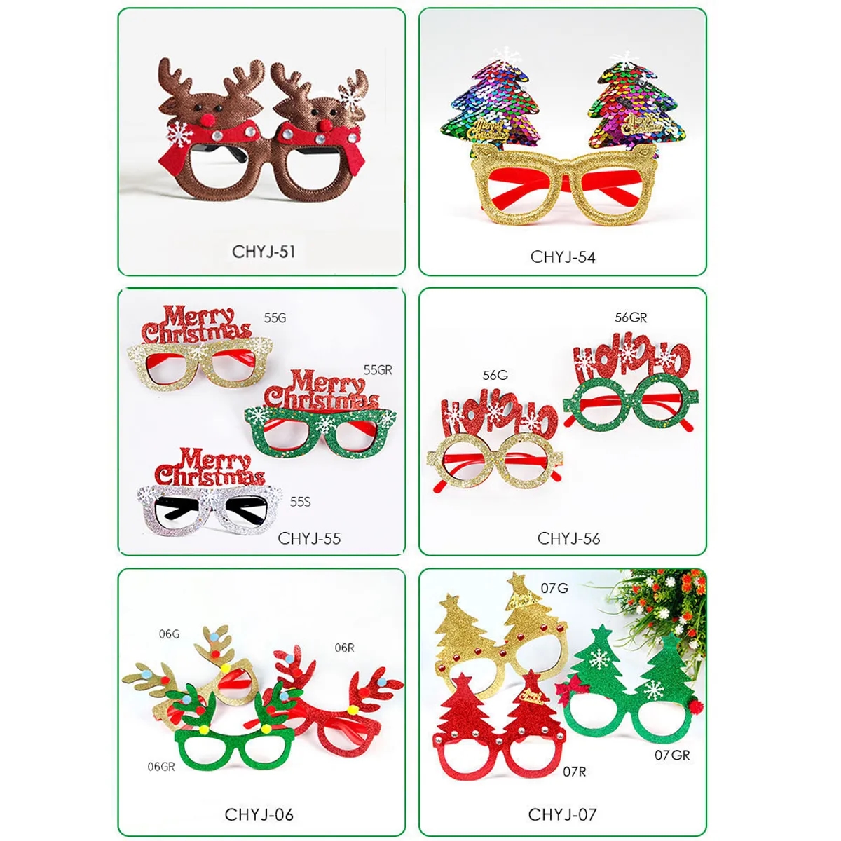 Glitter Party Glasses Frames Christmas Eyeglasses 2