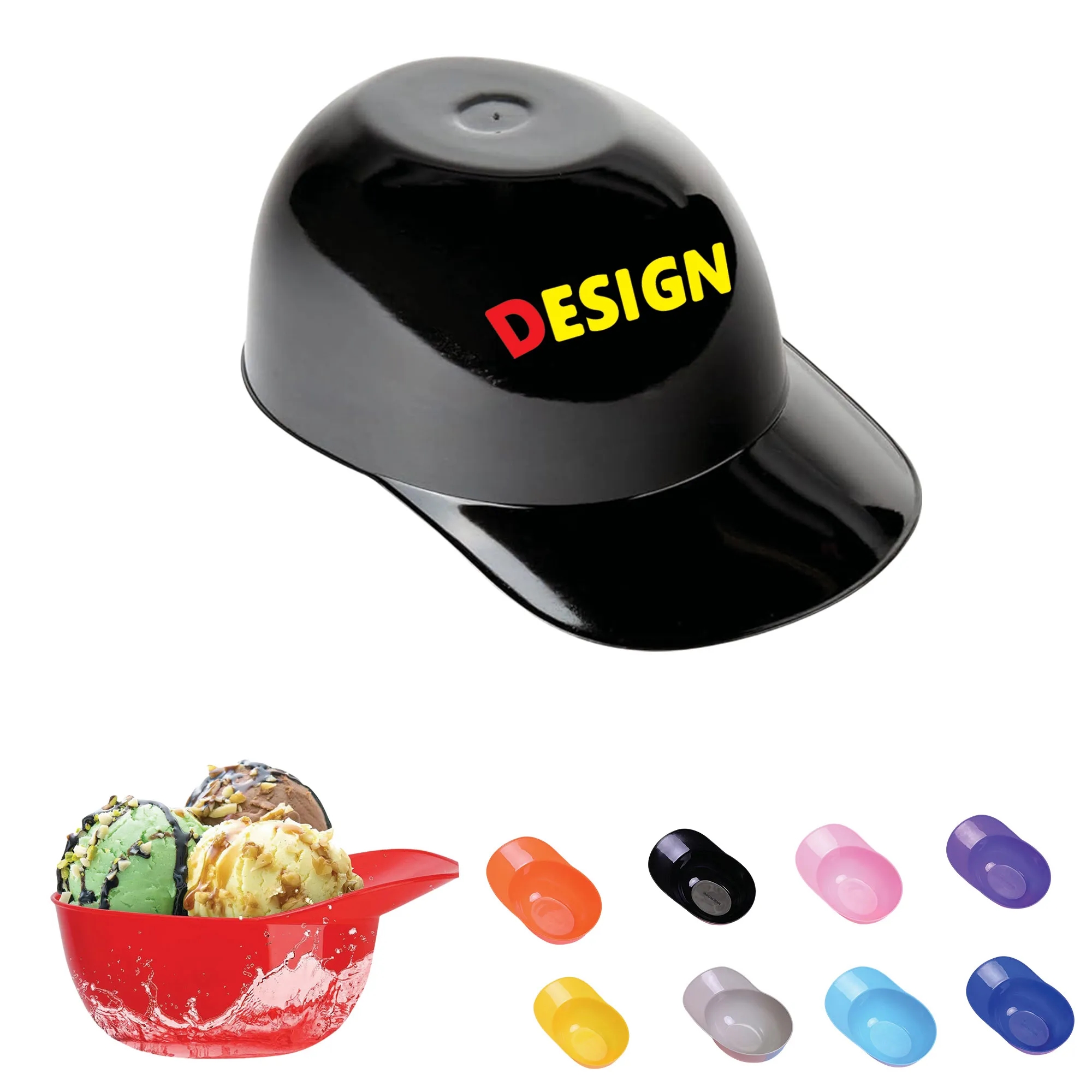 8oz Baseball Hat Ice Cream Bowl 1