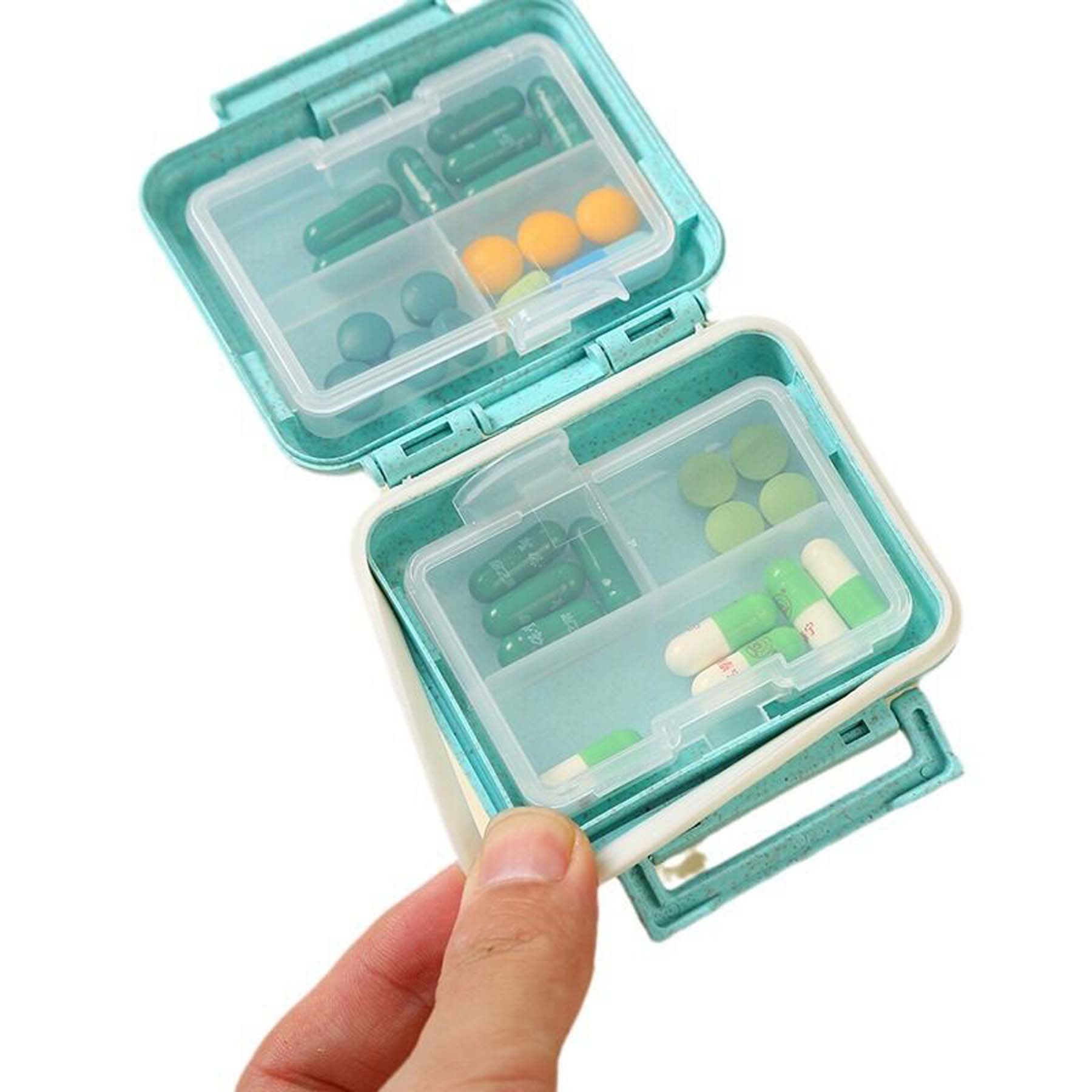Compact Two-Tier Travel Pill Organizer 6