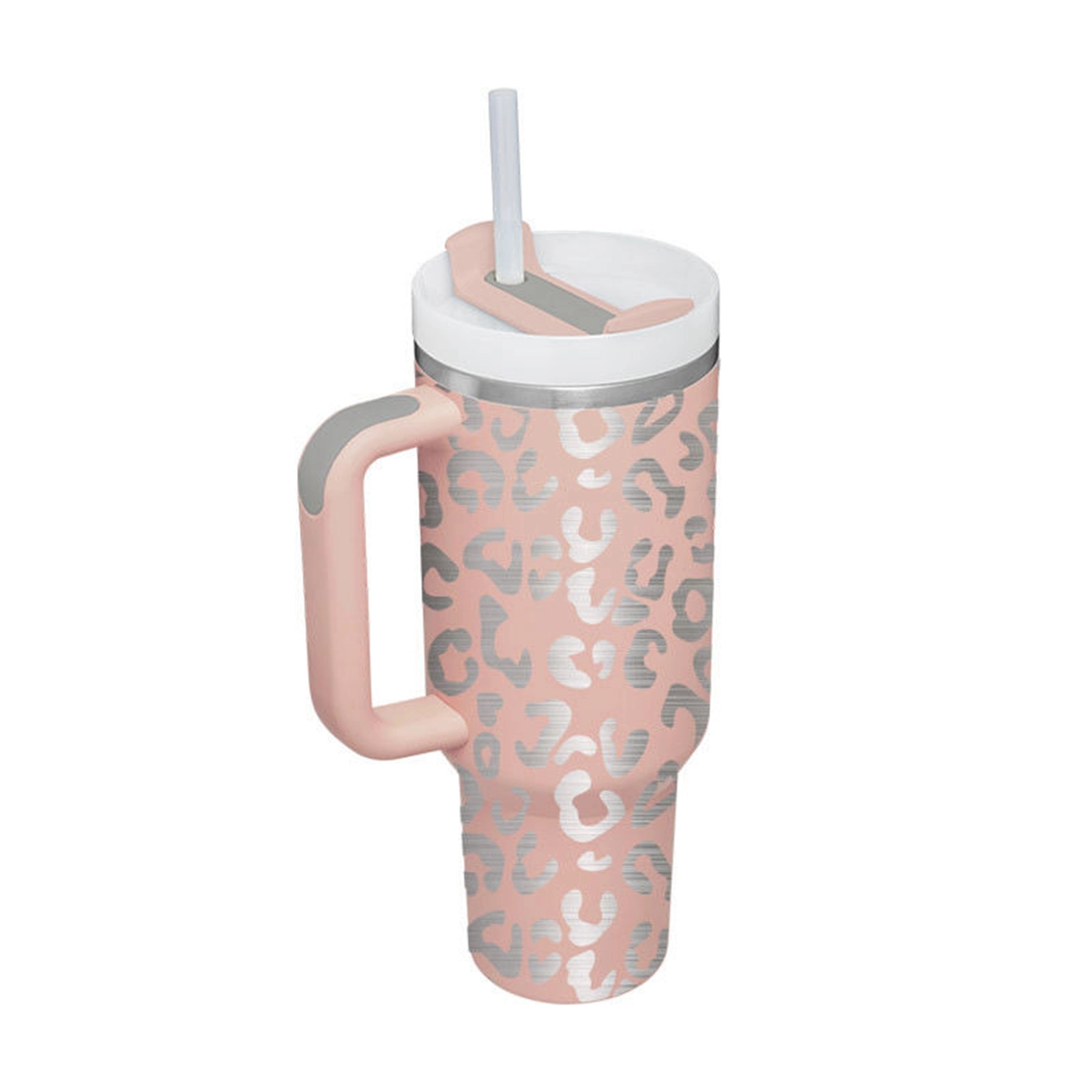 40 Oz.Double Wall Mug with Handle & Straw 2