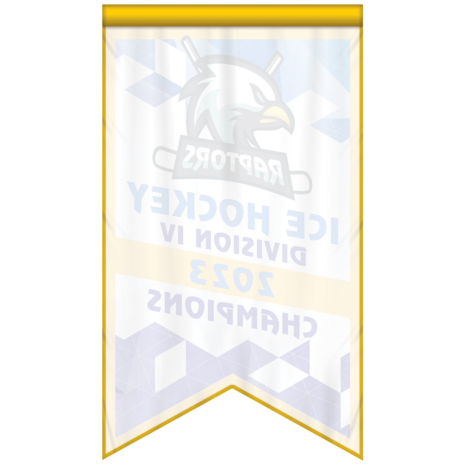 3' x 5' Championship Banner Single Sided Dove Tail Cut 2