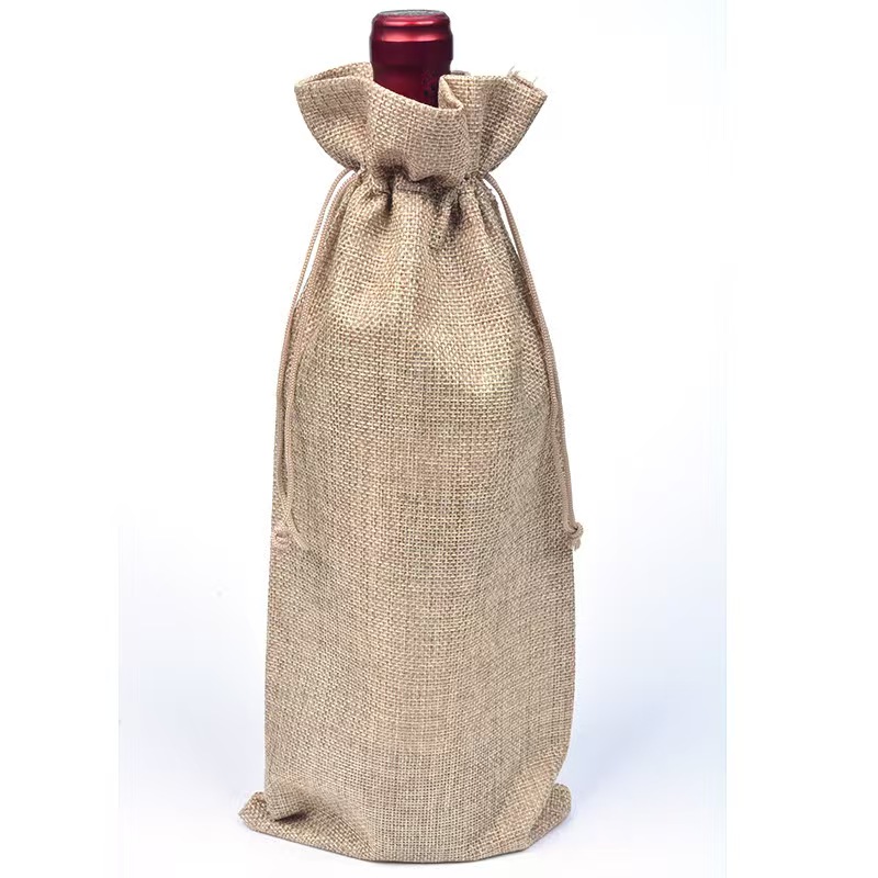 Burlap-Look Wine Bottle Carrier 7