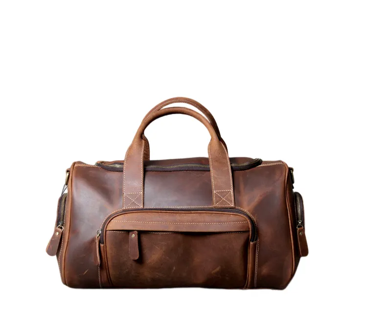 Handmade Cowhide Duffel Bag 4