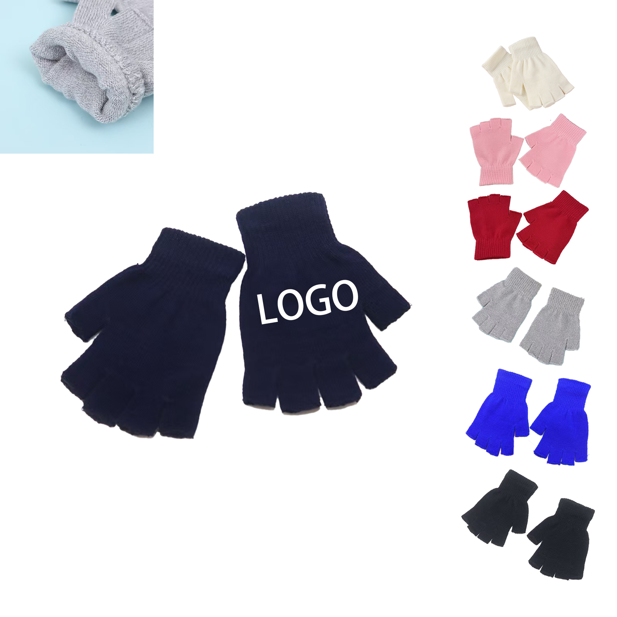 Unisex Thermal Half-Finger Warm Gloves 2