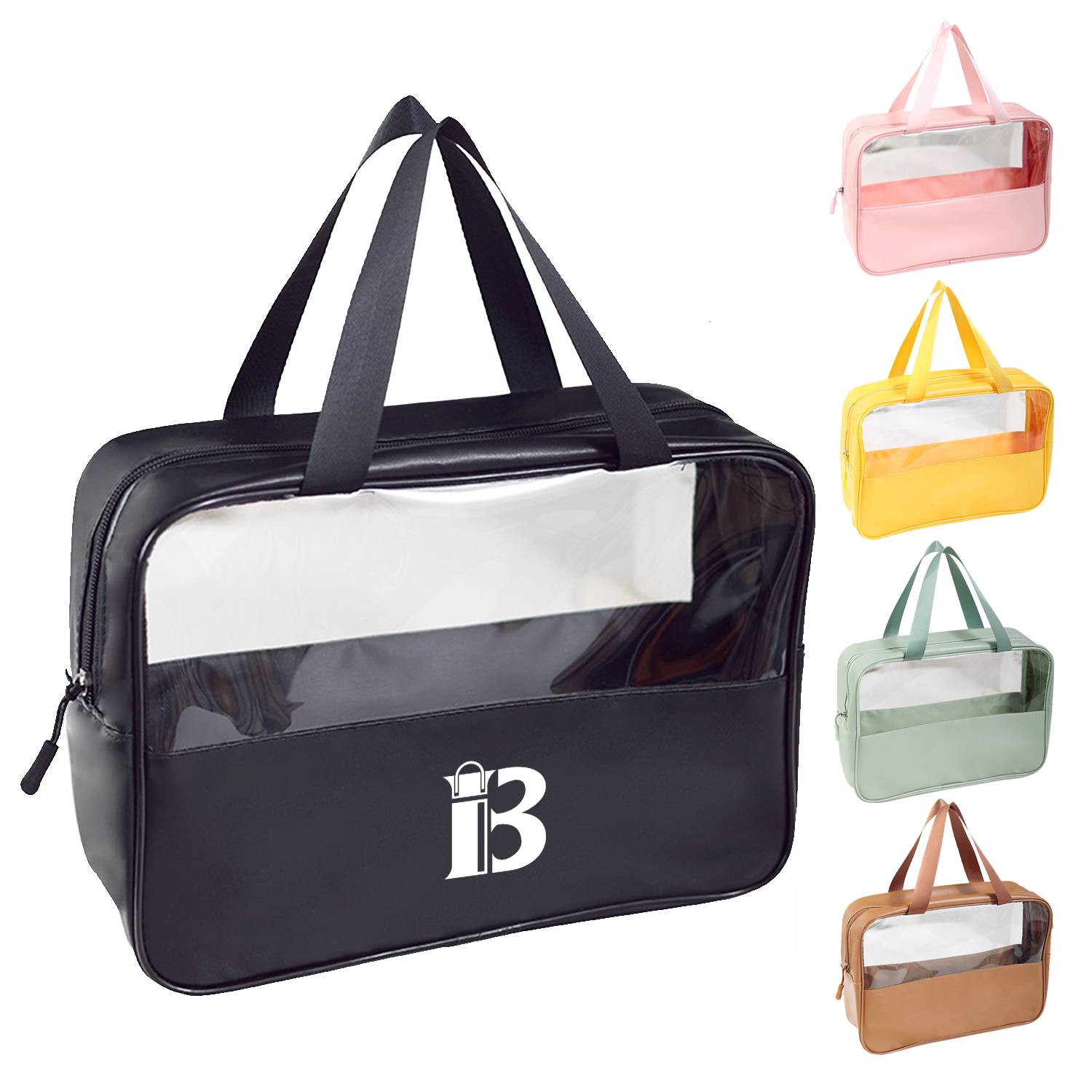 Travel Clear PVC&PU Cosmetic Makeup Bag for Women 2