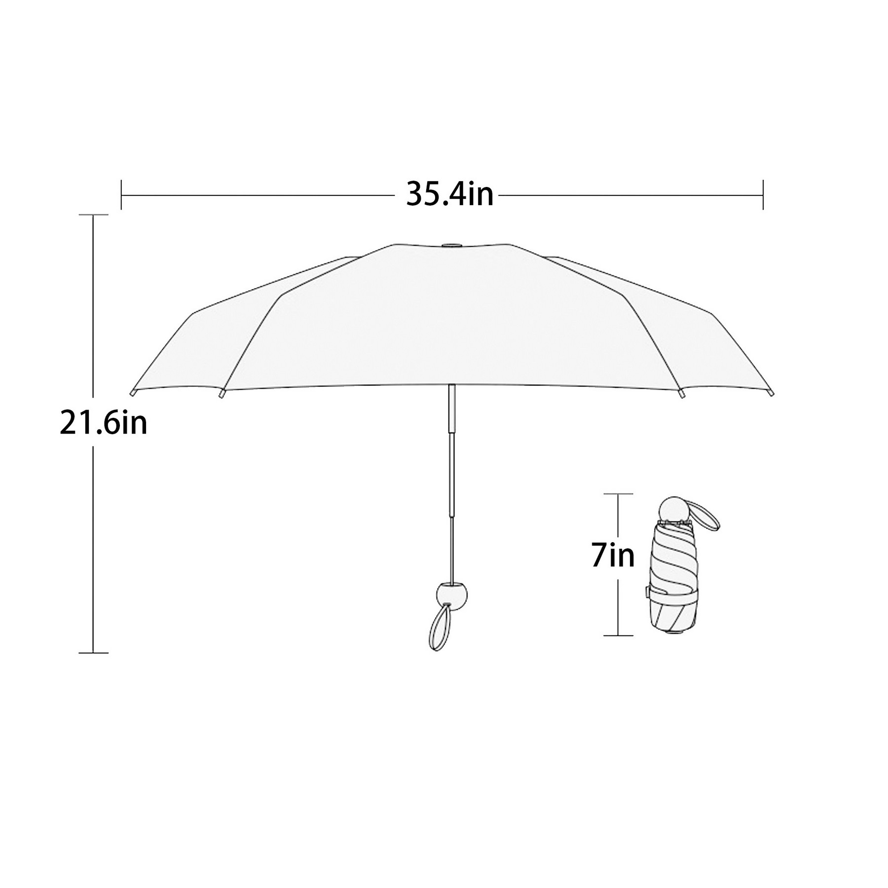 Small Mini Umbrella With Case 2