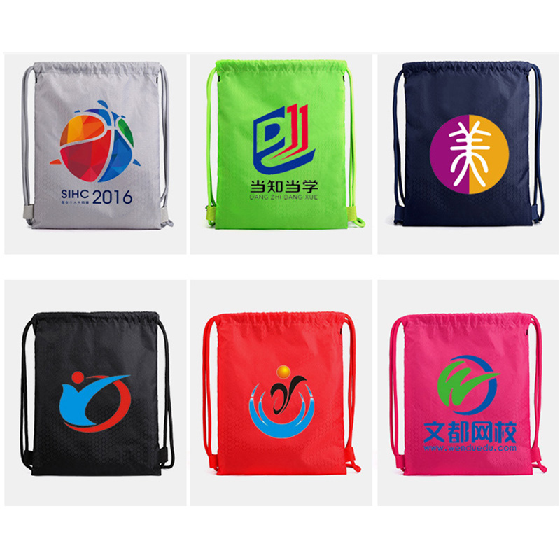 600D Football Material Gym Backpack Bag w/thick Thick Drawstring 8