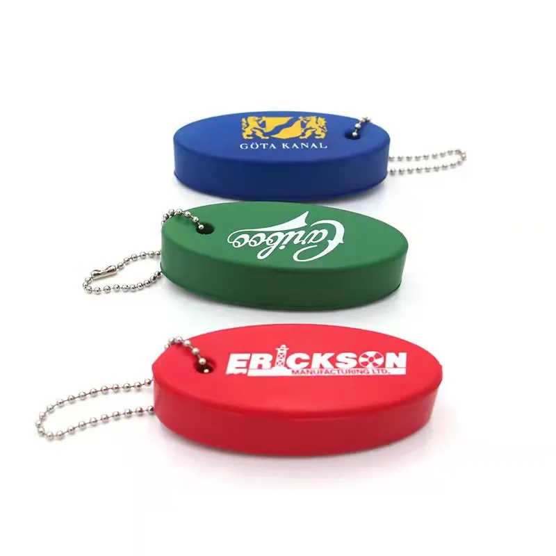 Oval PU Float Keychain 1