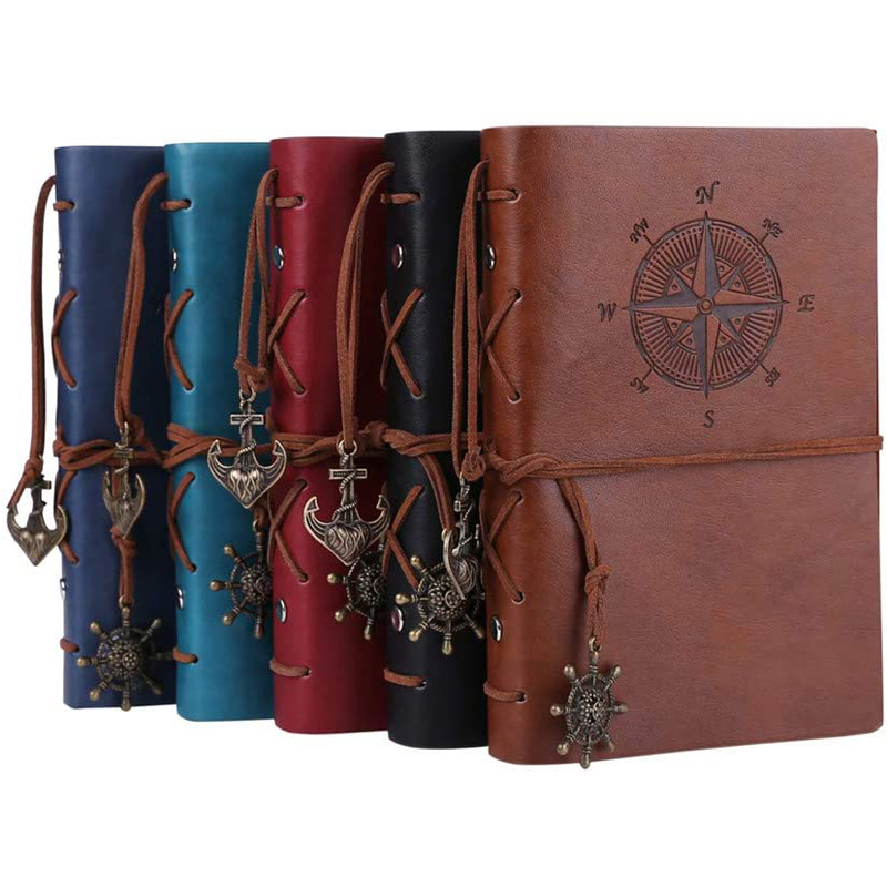 Vintage Leather Refillable Spiral Daily Notepad 4