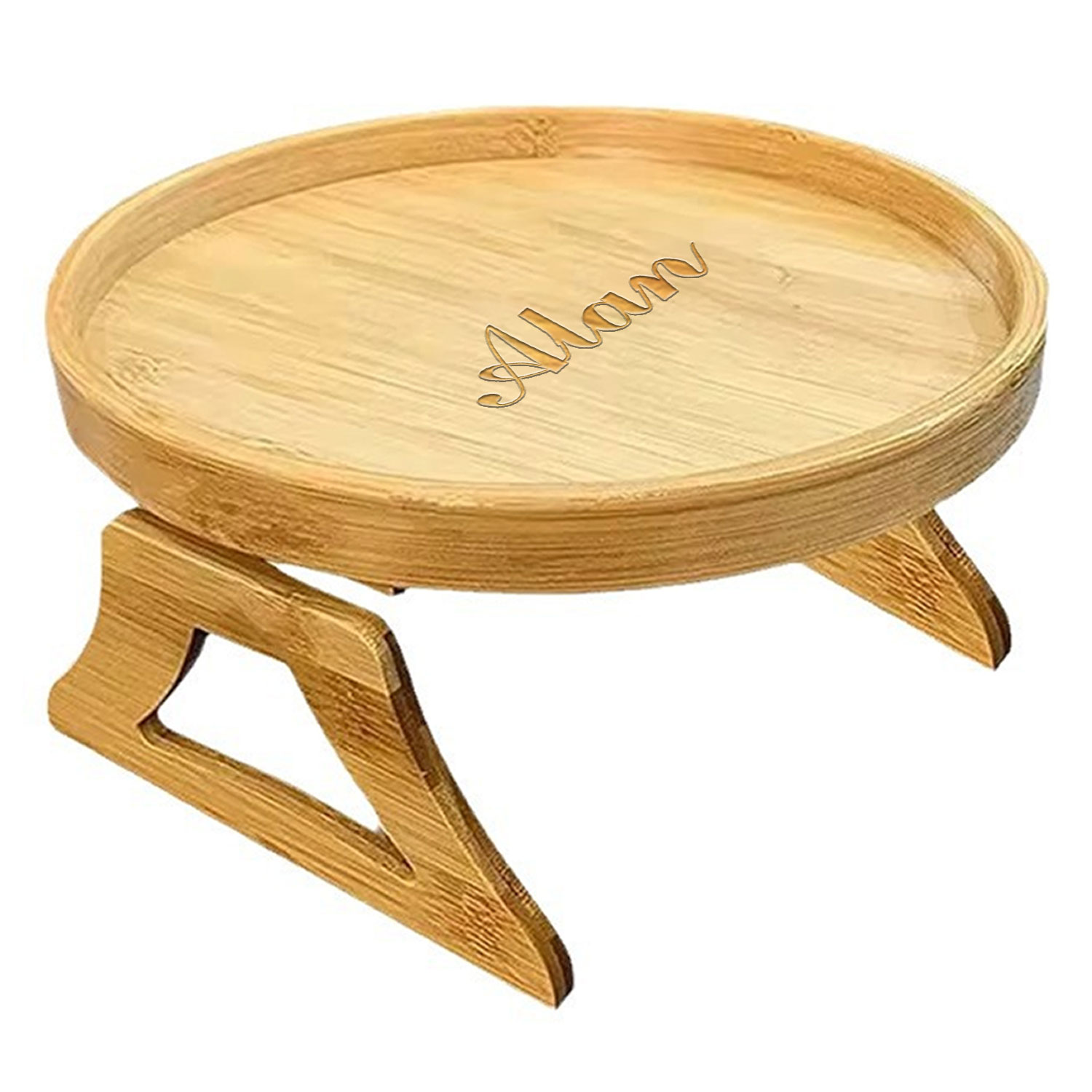 Handy and Compact wooden Foldable Sofa Armrest Tray 9