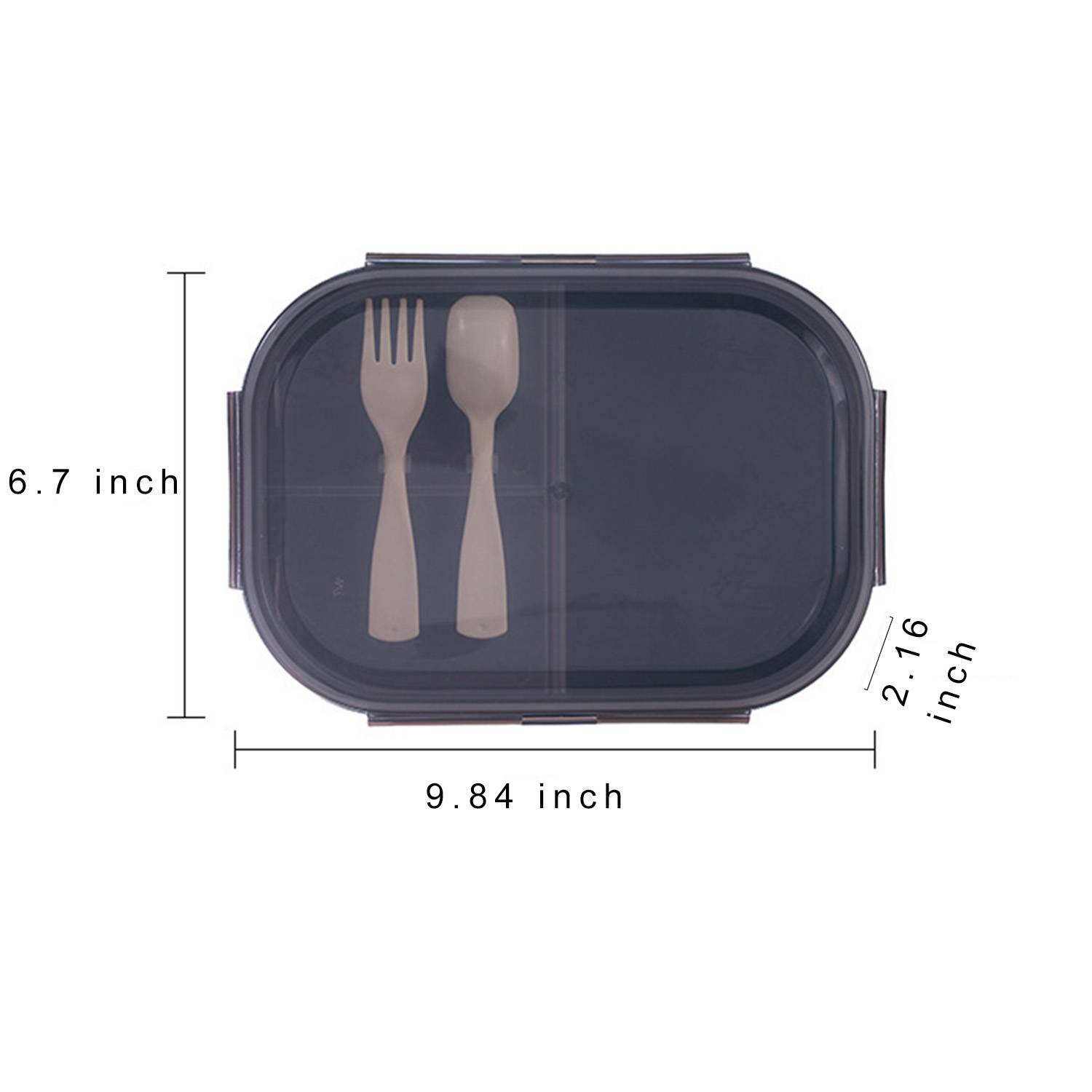 Divided Plastic Lunch Box Kit 5