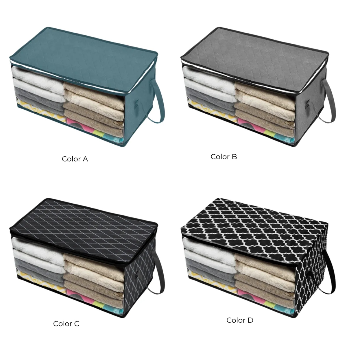 Foldable Blanket Clothes Storage Bags Containers Bedroom 5