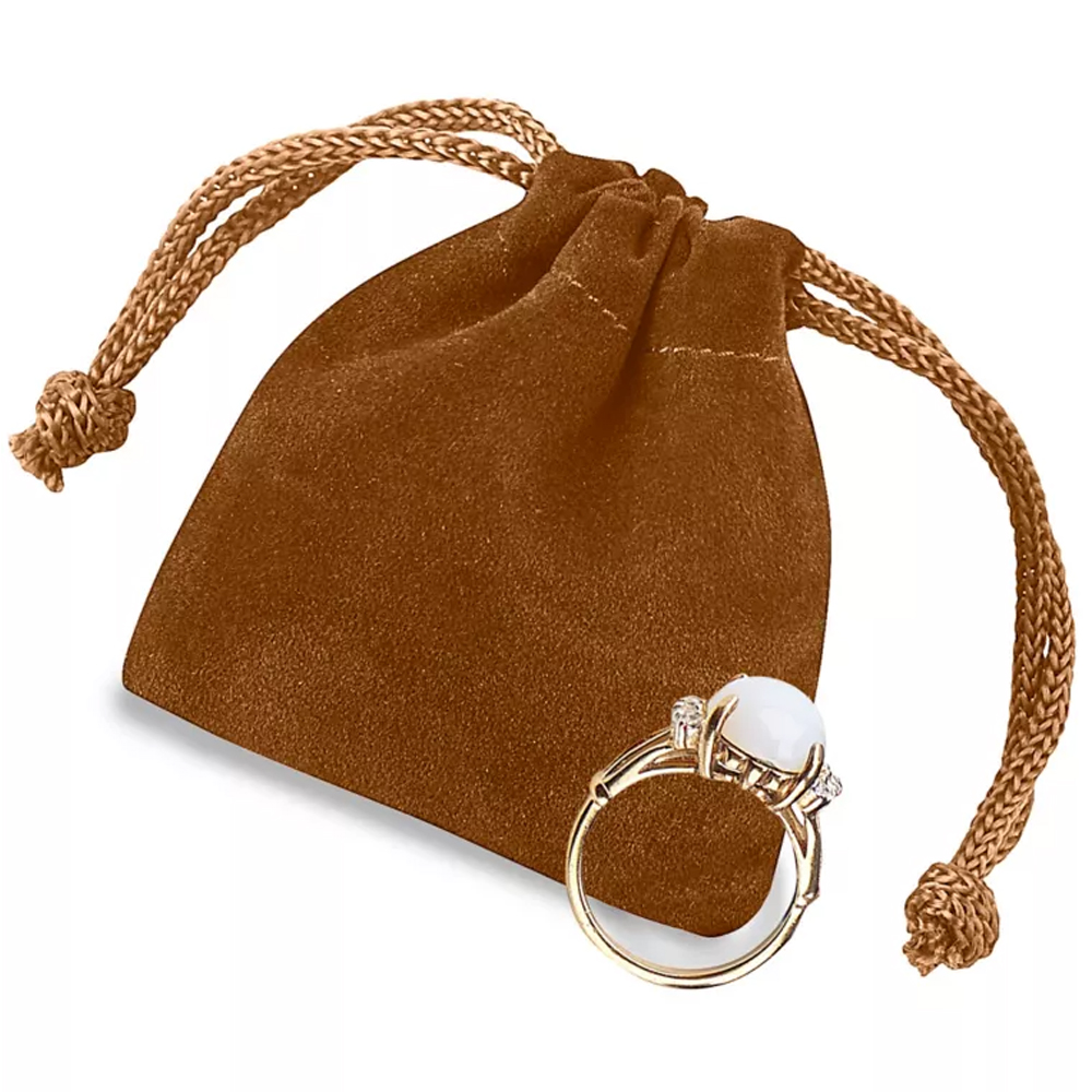 2" x 2 1/2" DELUXE VELVET DRAWSTRING POUCH. 5