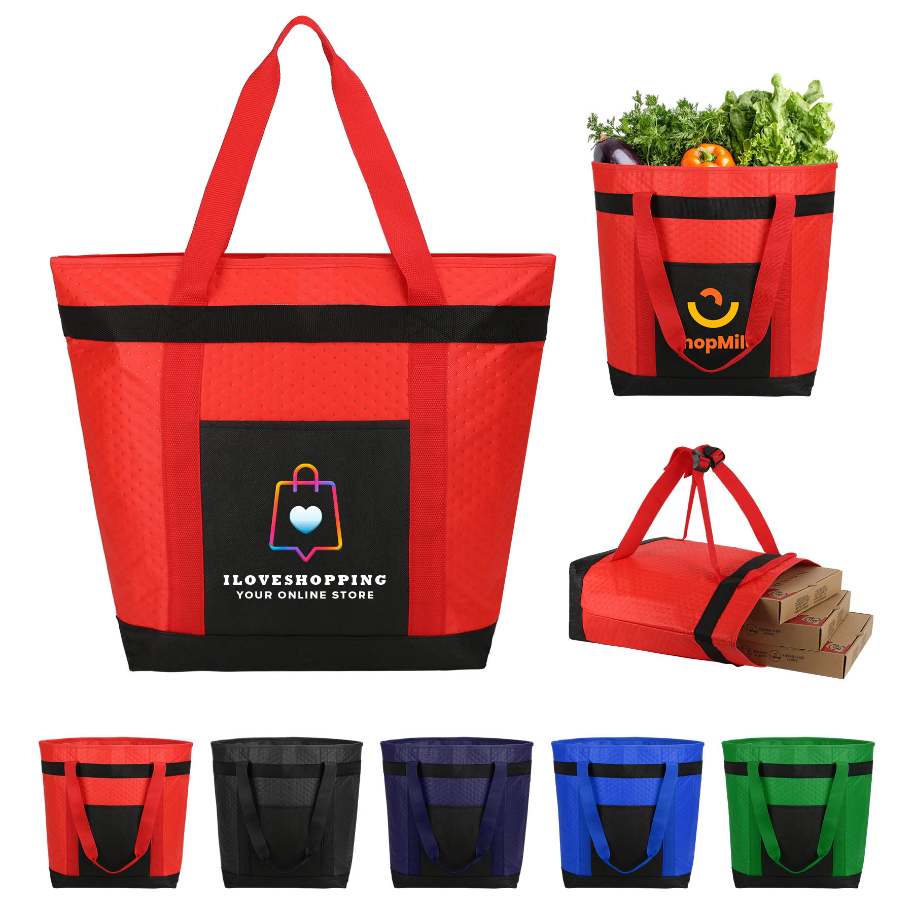 Triple Carry Insulated Pizza Warmer Bag 7