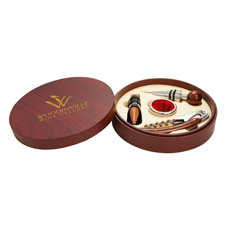 Montalcino - Round 5-Piece Wine Tool Set, custom bottle opener with logo imprint 4