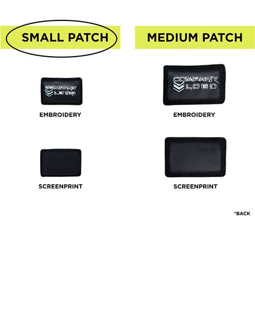 Small Blank Black Patch - Qty 10 - SPBK10 6