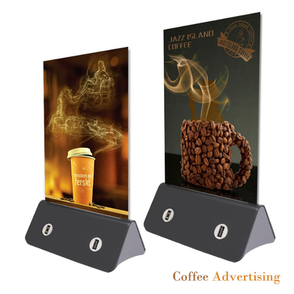 10000mAh table stand holder advertising cafe restaurant menu power bank 10