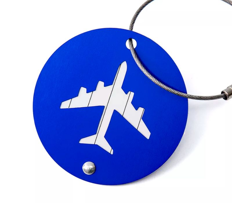 Round Aluminum Luggage Tag 3