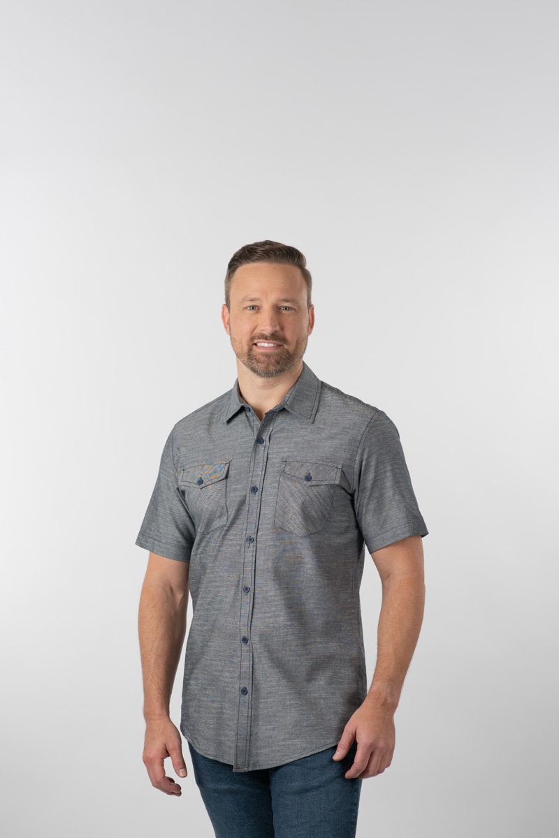 Burnside Men's Chambray Short Sleeve Shirt 2