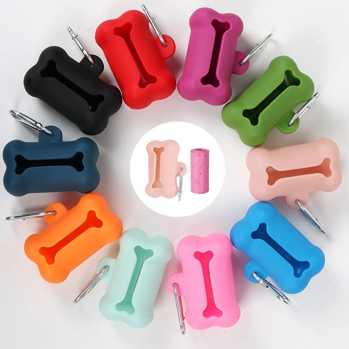 Pet Waste Bag Dispenser With Carabiner 3