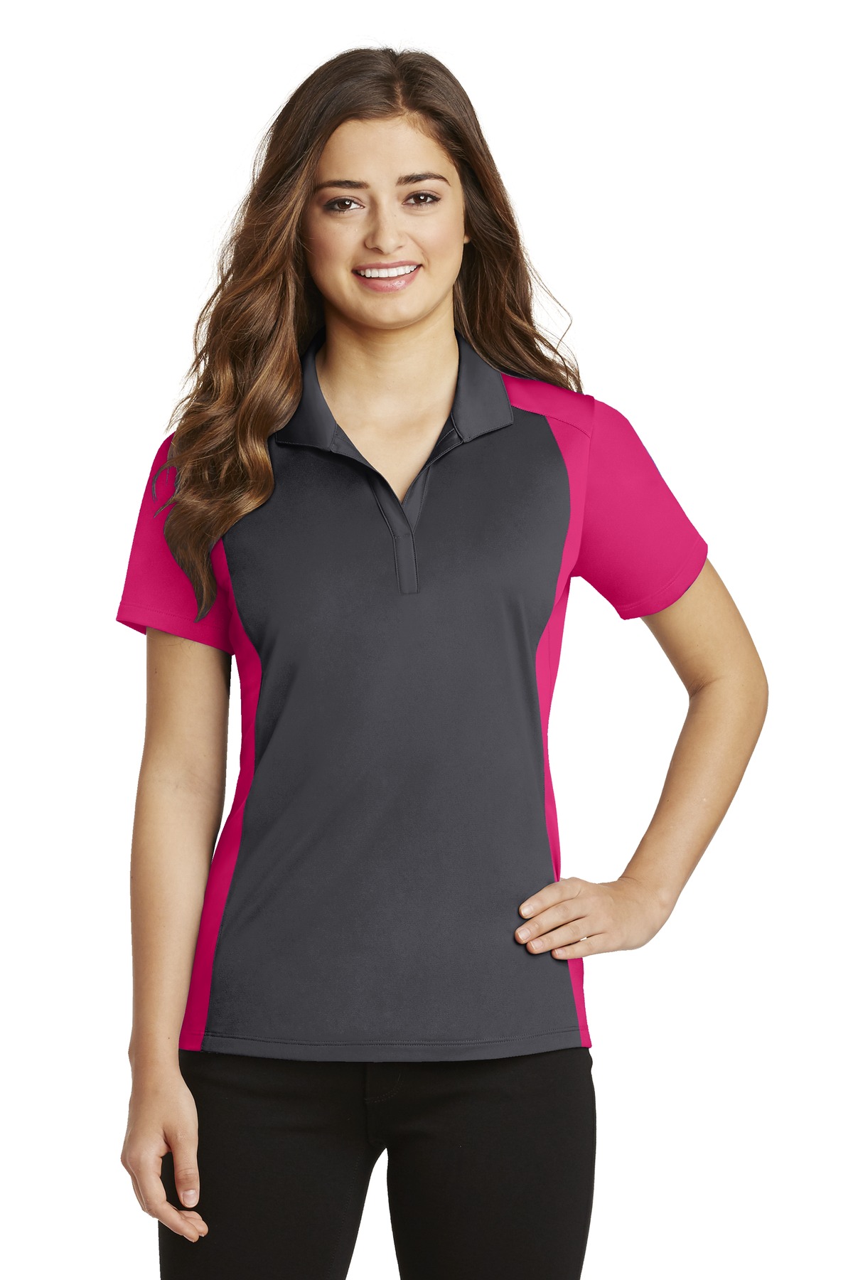 Sport-Tek Women's Colorblock Micropique Sport-Wick Polo. LST652 31
