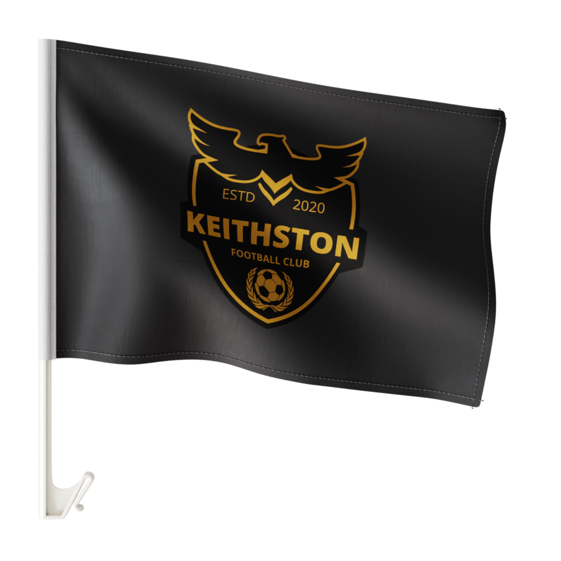 Basic Car Flag 18"x12" with 18" Premium Heavy Duty 18" Pole