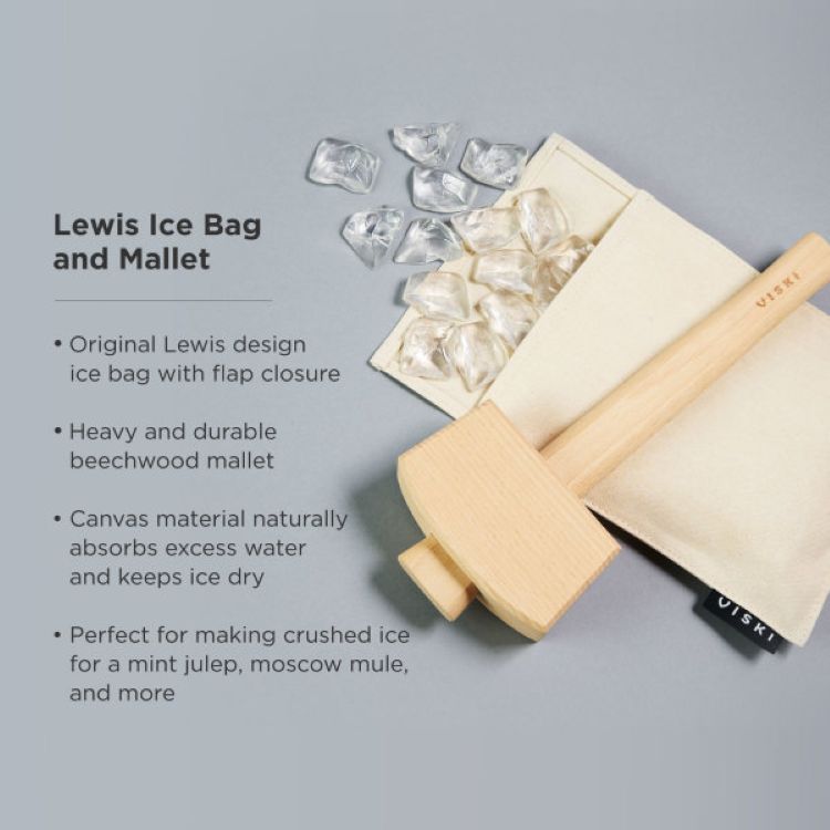 Viski® Lewis Ice Bag and Mallet 7