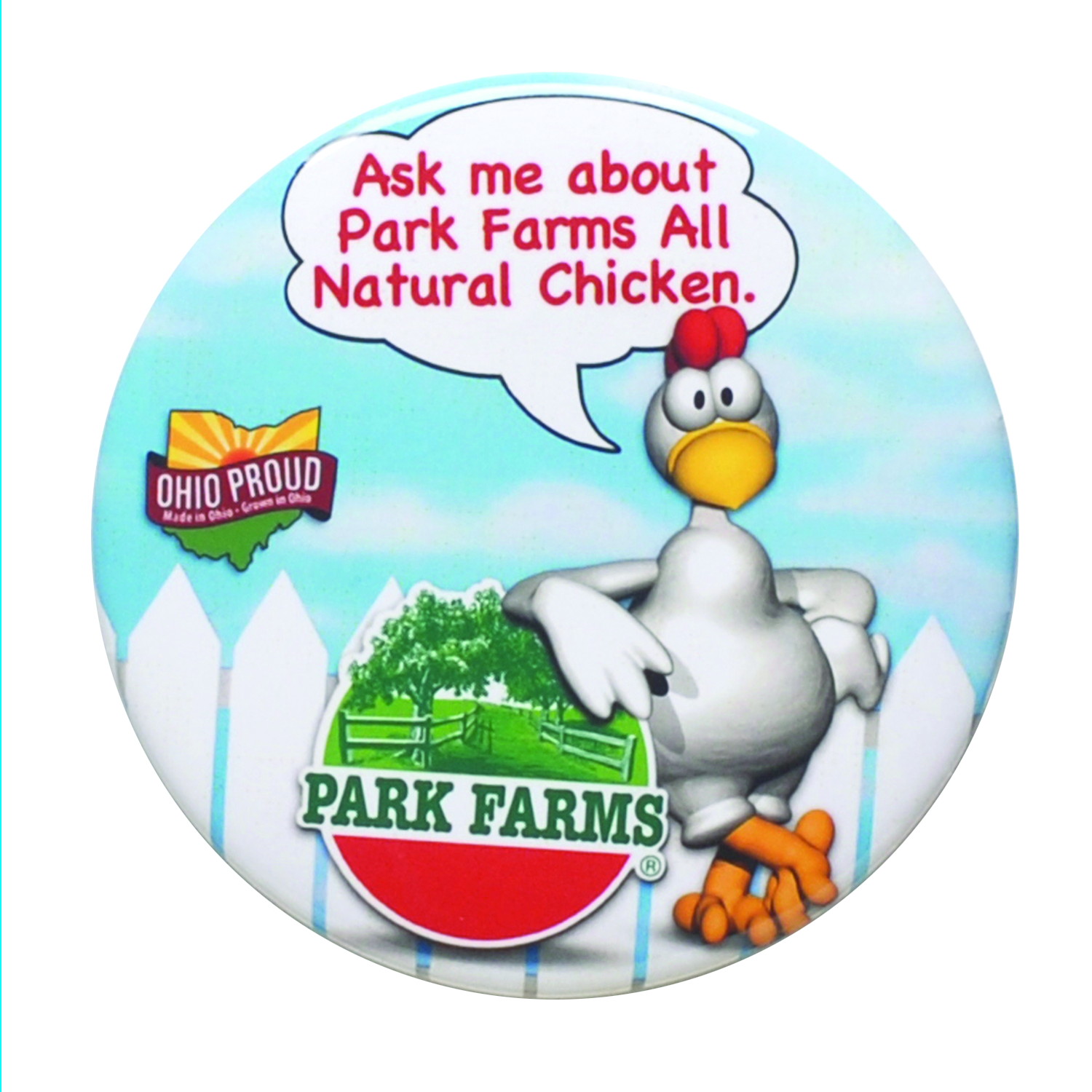 3" Round Celluloid Button (4 Color Imprint)