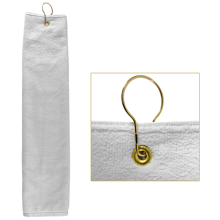 Large Custom Full Color Grommeted Tri-Fold Golf Towel 10