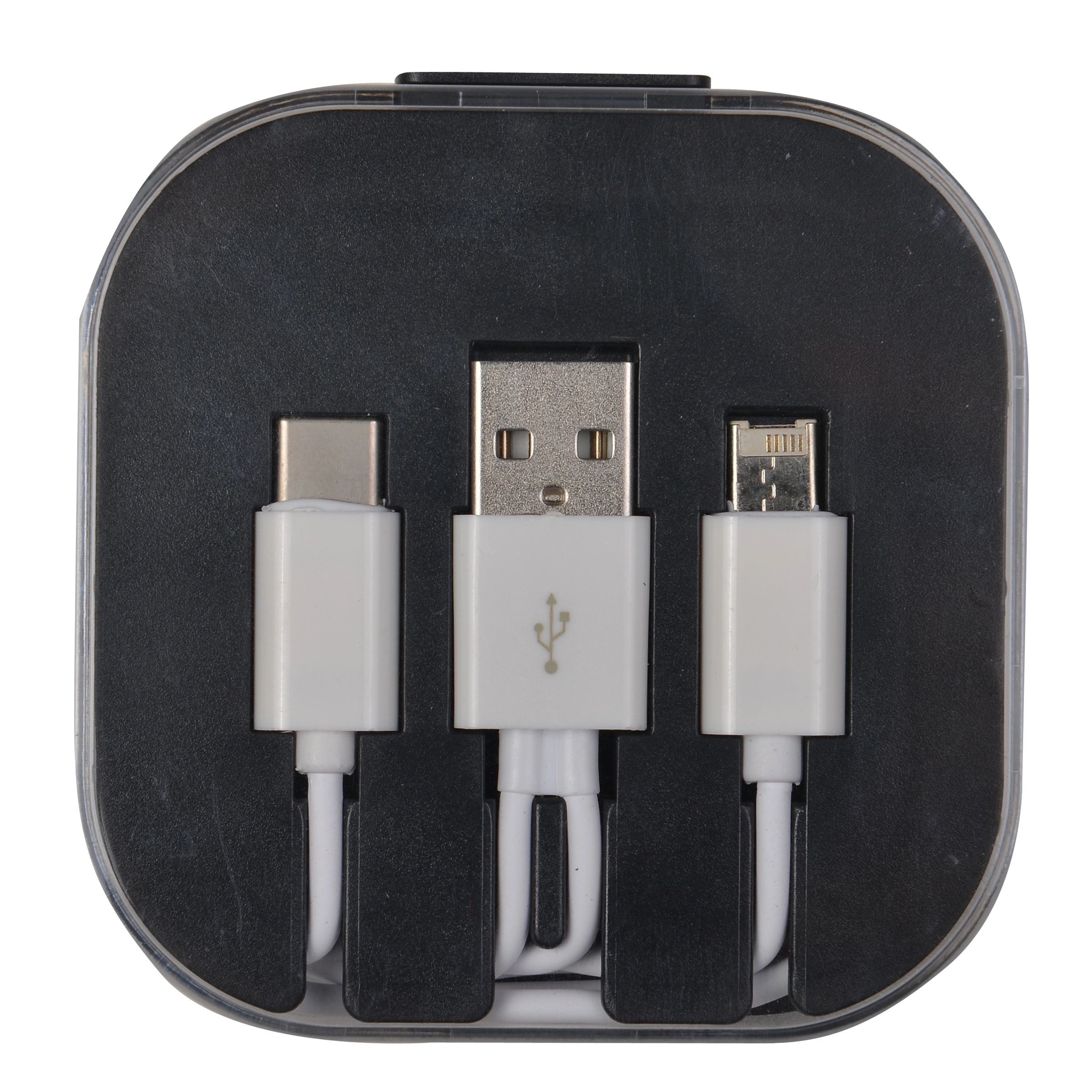 3 in 1 Micro/TypeC/Lightning Charging Cable w/ Case & Stand 3