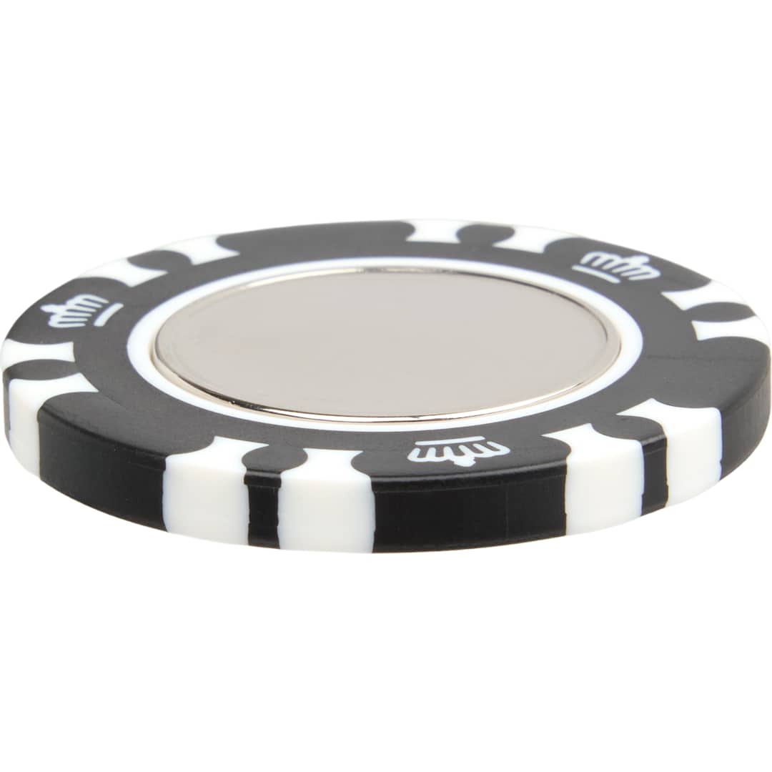 Recycled Poker Chip w/ Metal Ballmarker 25