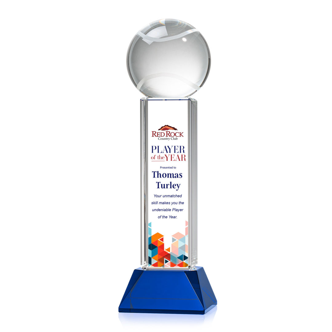 Tennis Ball VividPrint™ Award on Stowe - Blue 3