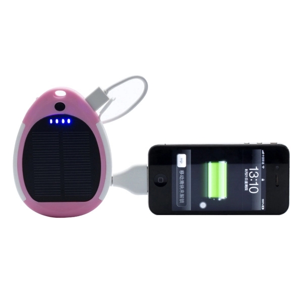 Solar Power Bank With Keychain And LED Torch 1