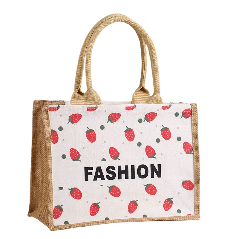 Natural Jute Tote Bag, custom tote bag with logo imprint 2