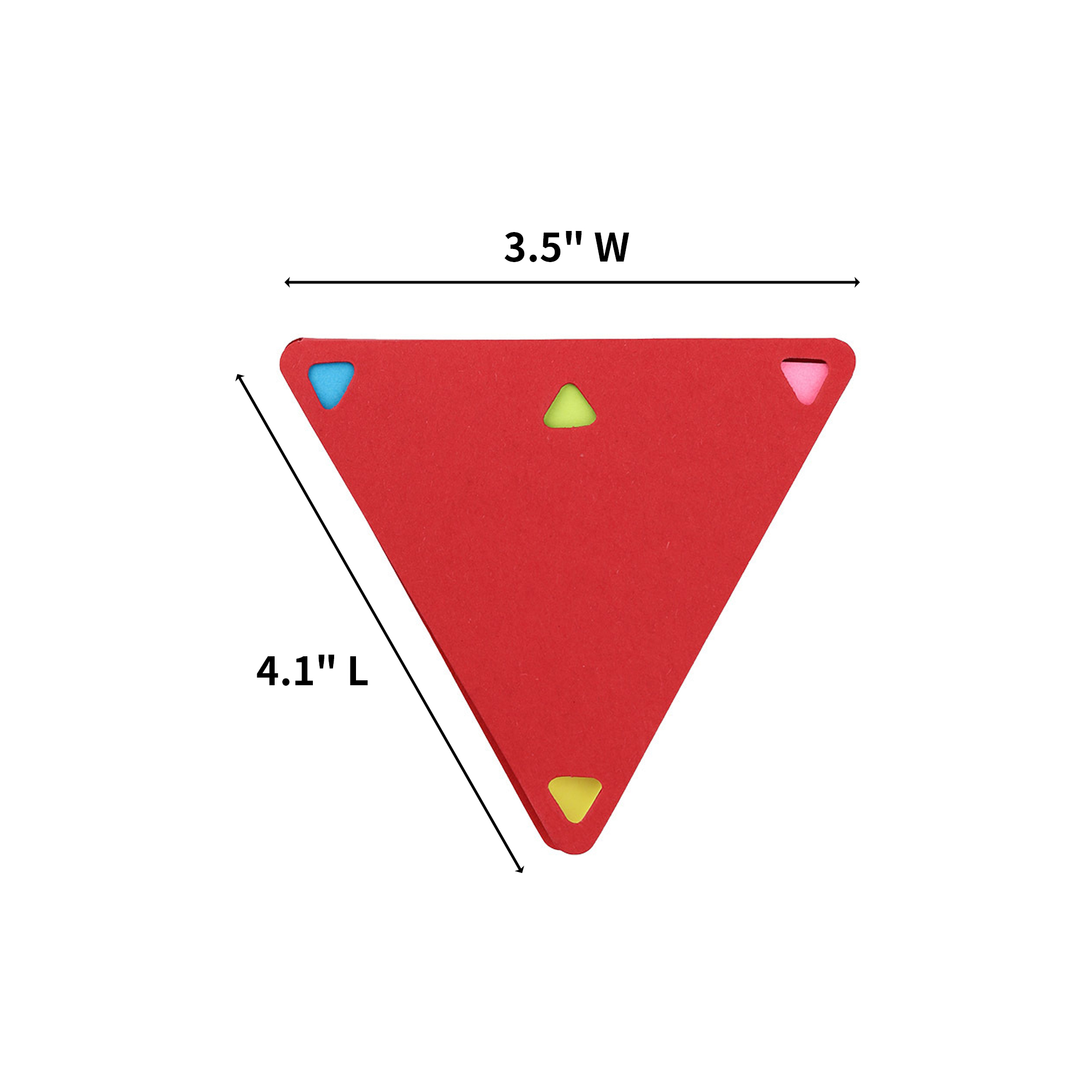 Triangle Shape Kraft Cover Sticky Note Pad 4.1" X 3.5" 2
