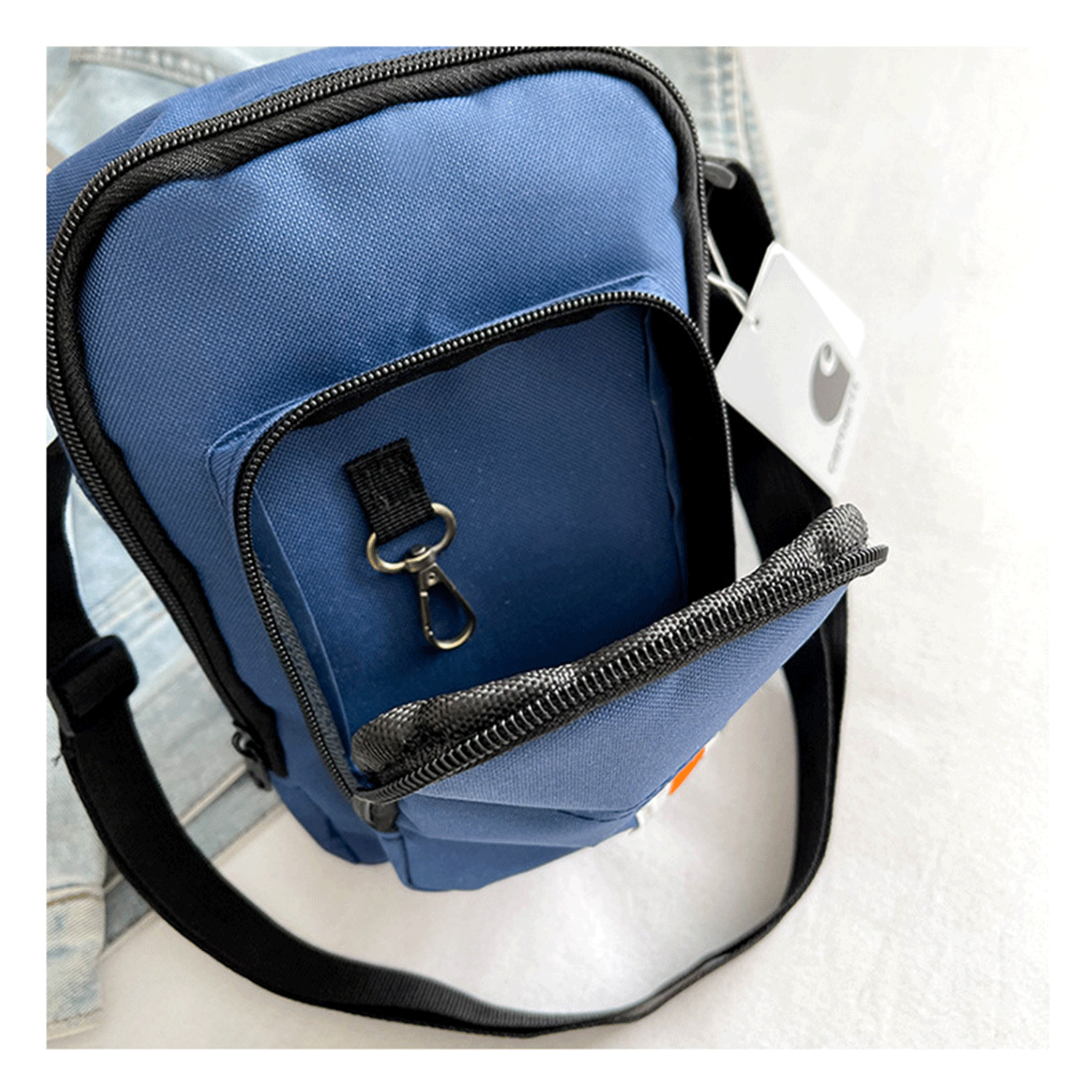 Stylish Durable Polyester Crossbody Bag W/ Key Fob 3