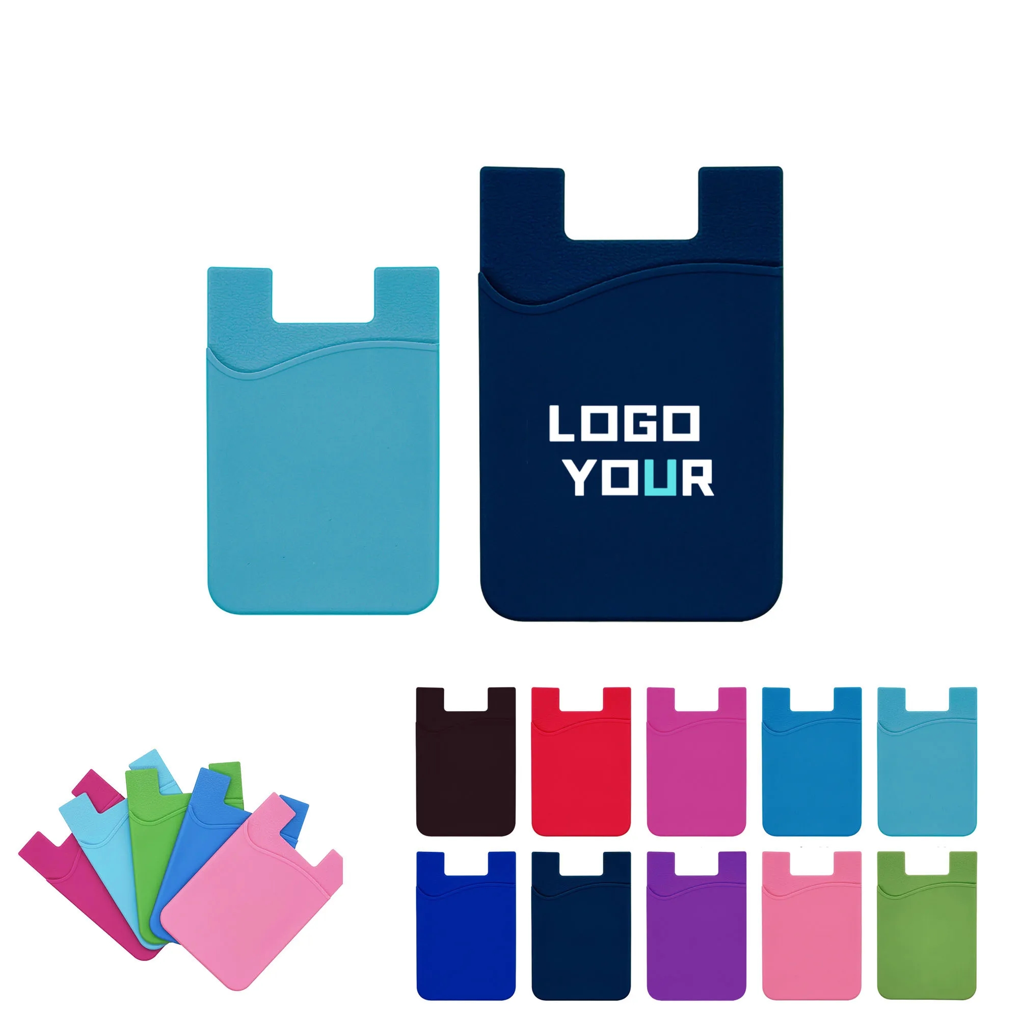 MOQ 100 PCS Silicone Phone Wallet