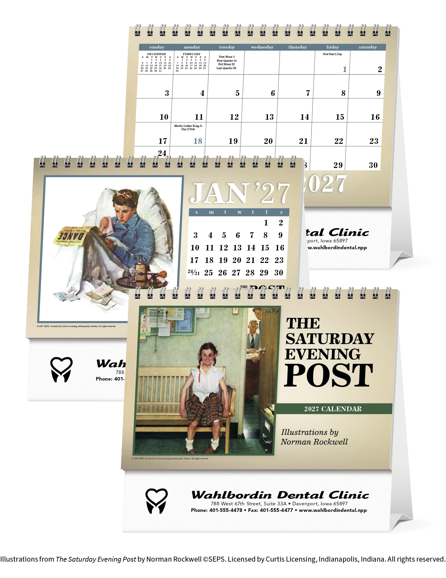 Triumph® Calendars The Saturday Evening Post Large Desk Calendar 20