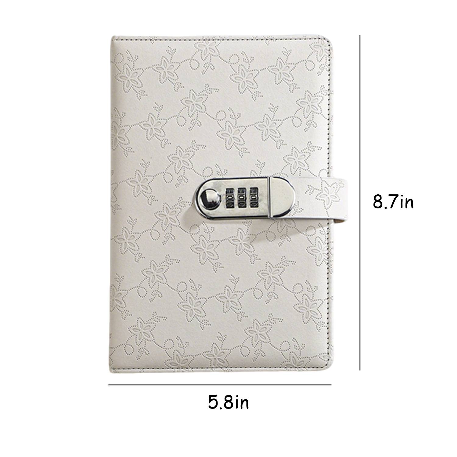 A5 PU Leather Business Notebook w/ Password Lock 4
