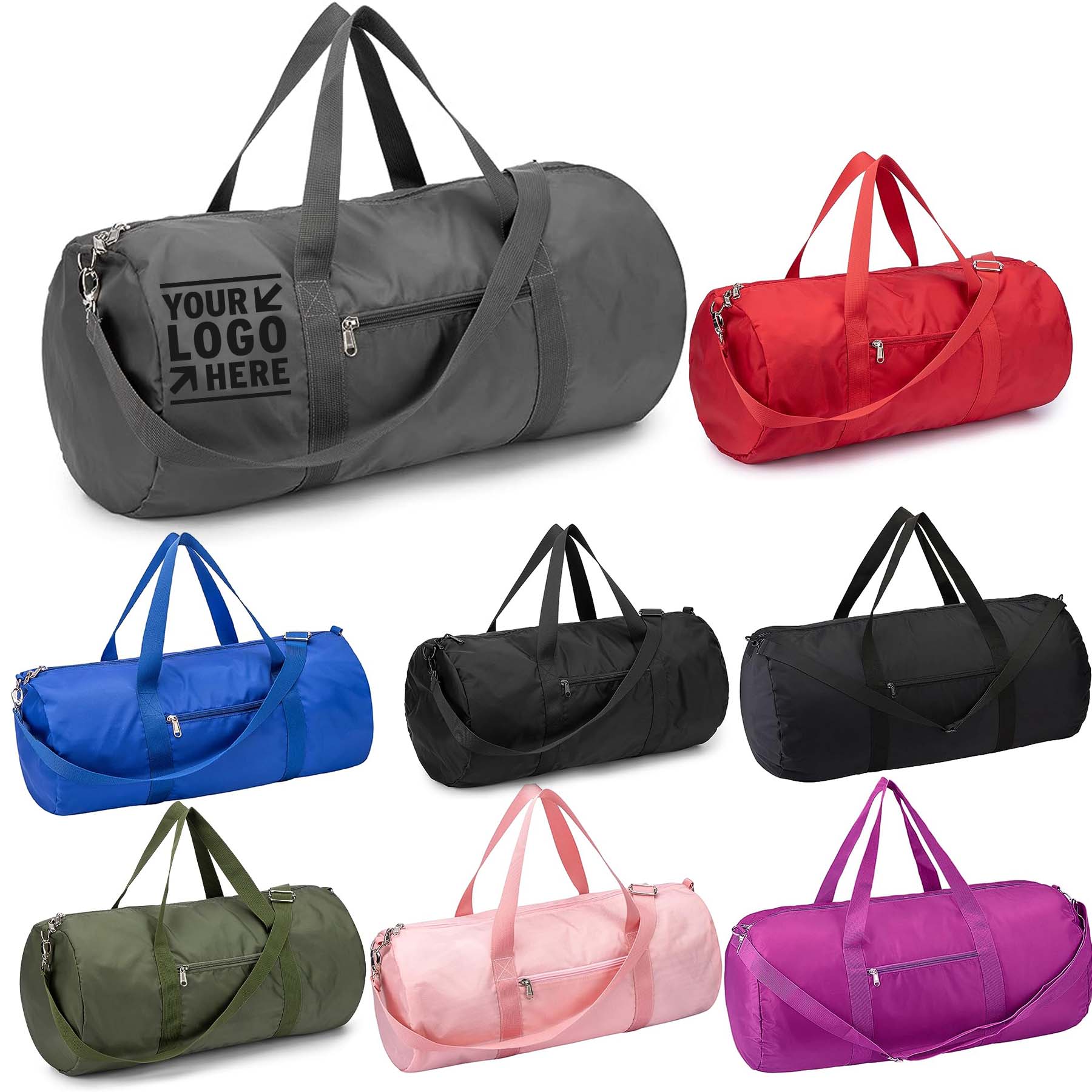 Men Women 20-24-28 Inches Foldable Gym Duffel Travel Sport Bag With Inner Pocket 2