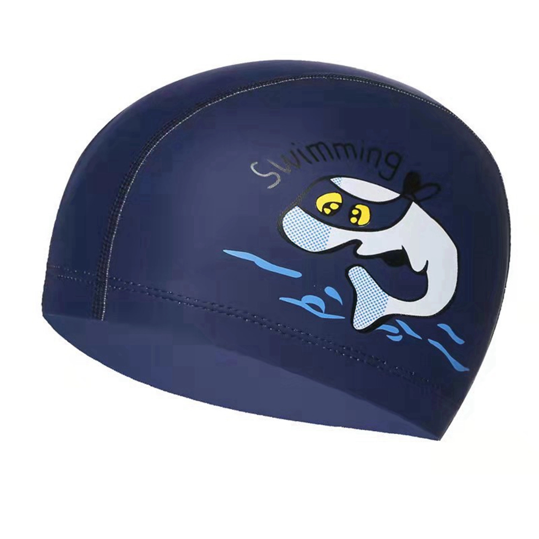 Cartoon Dolphin Print PU Swim Hat 8