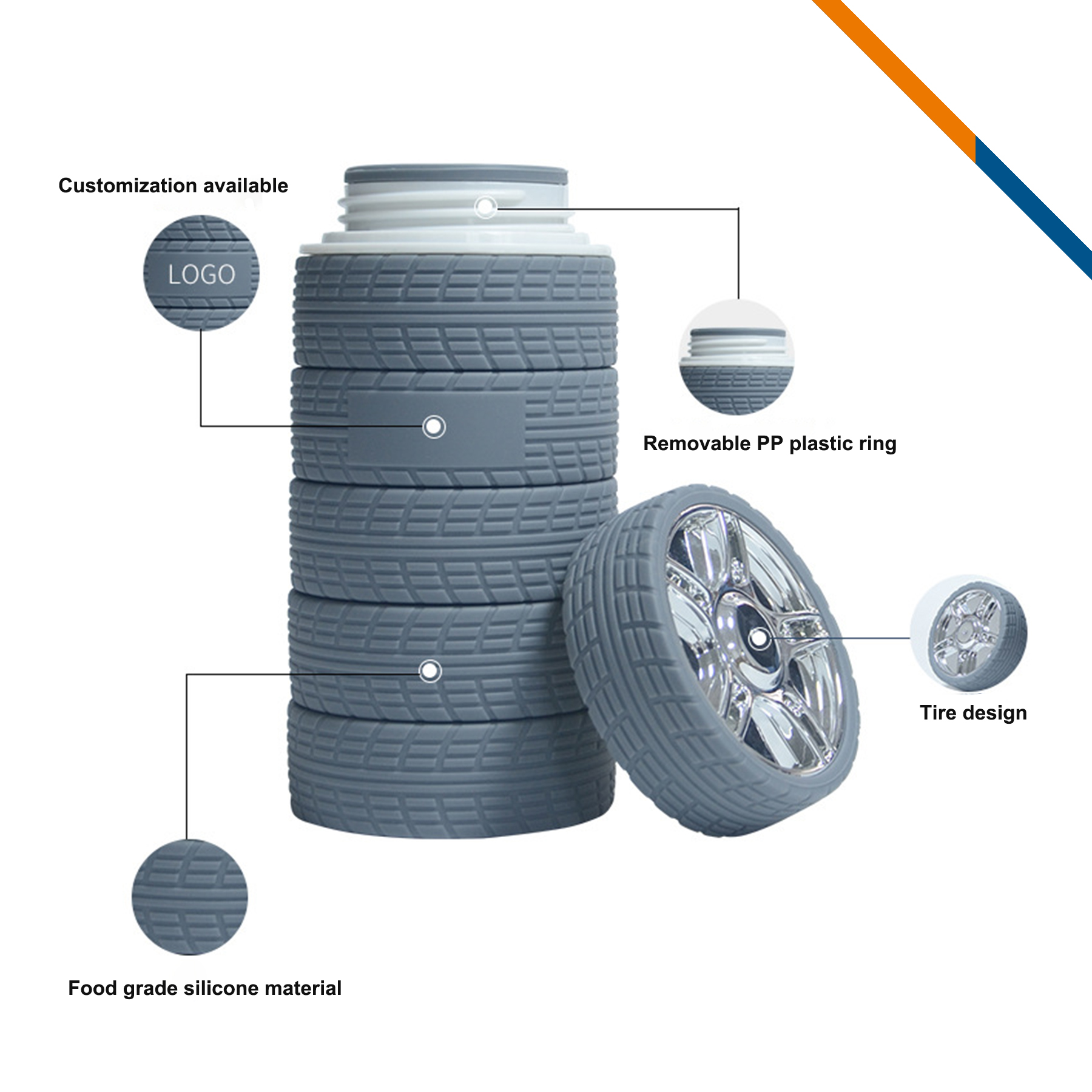 Crint Tire Water Bottle - 25 OZ. 8