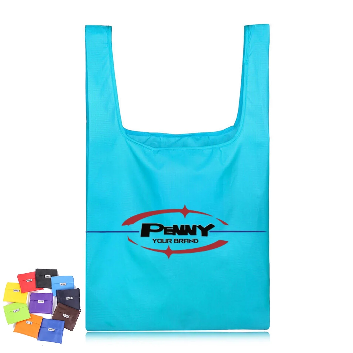 Large Reusable Shopping Foldable Polyester Tote Grocery Bag 1