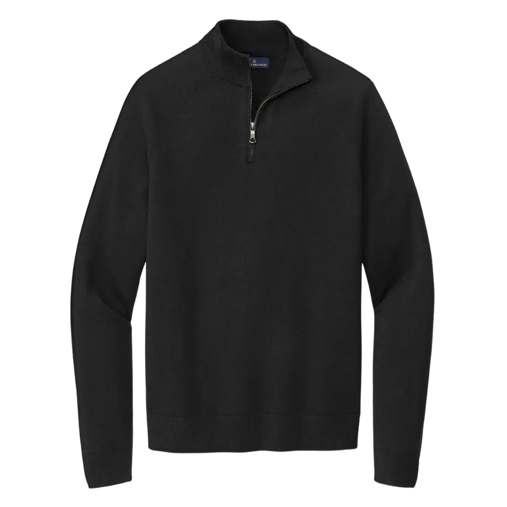 Brooks Brothers(R) Cotton Stretch 1/4-Zip Sweater 1