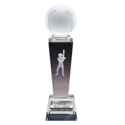 Crystal Tower Softball Award 9x2.5" 1