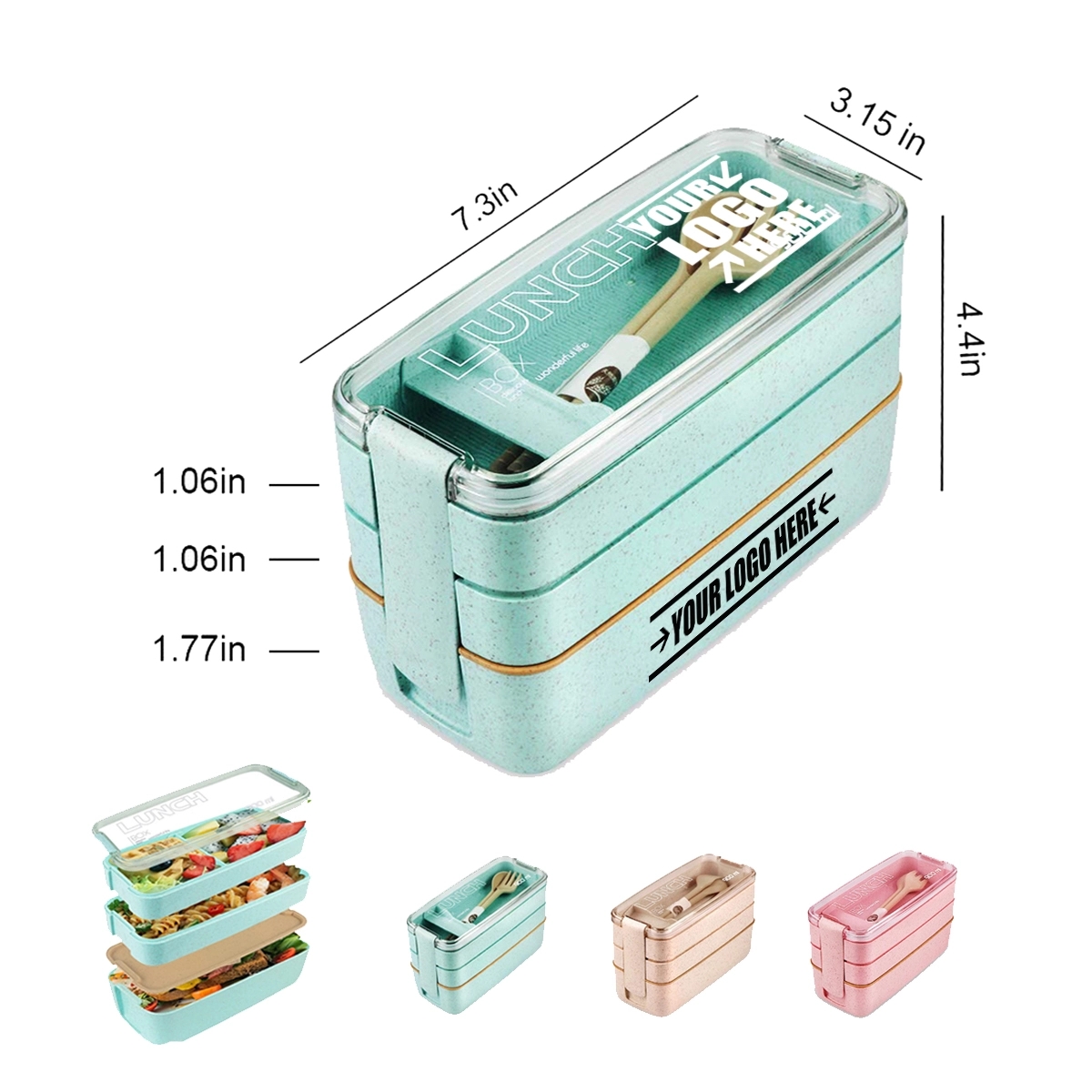 3-In-1 Leakproof Eco Bpa-Free Bento Box 4