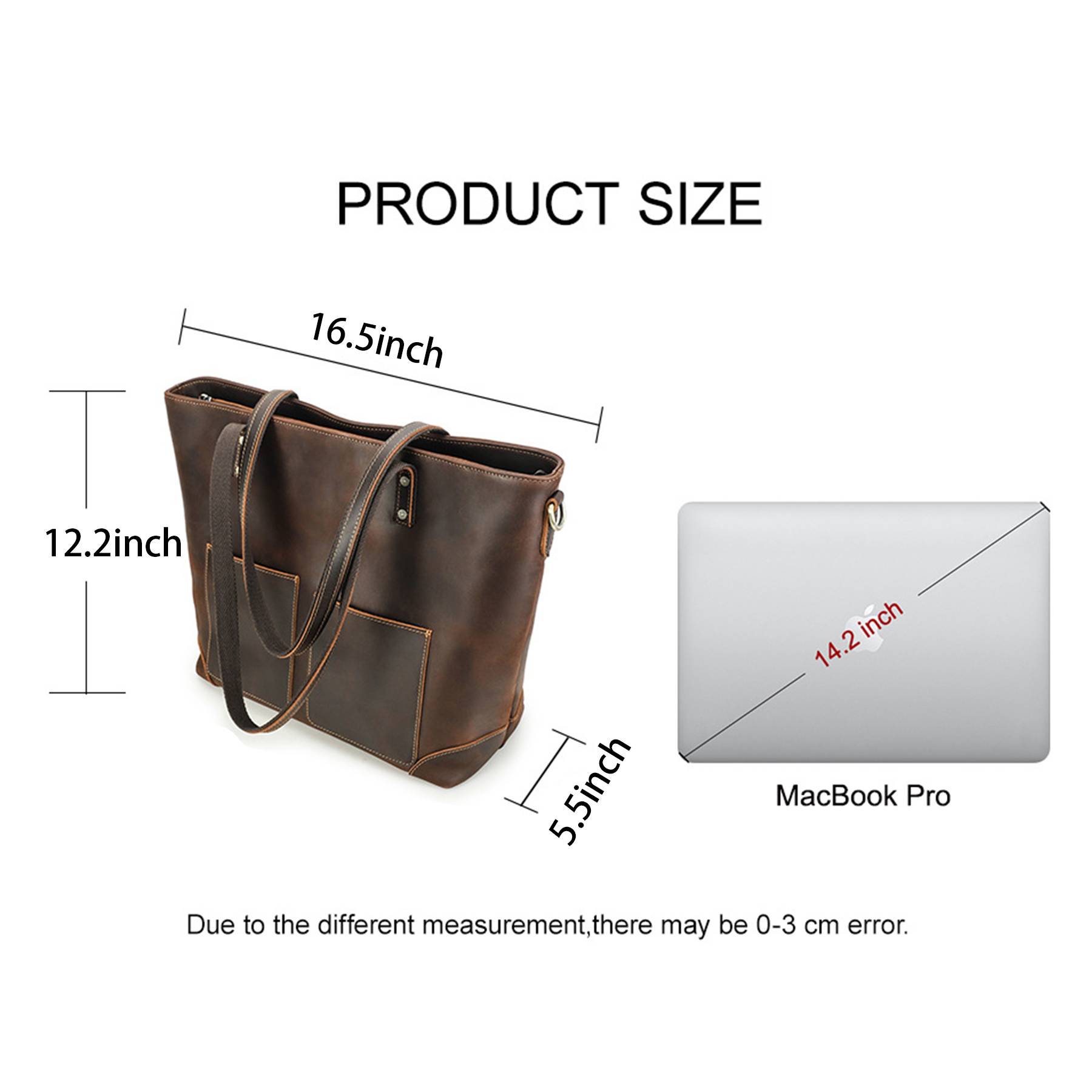 Faux Leather High-capacity 14.2 inch Cross-body Bag 6